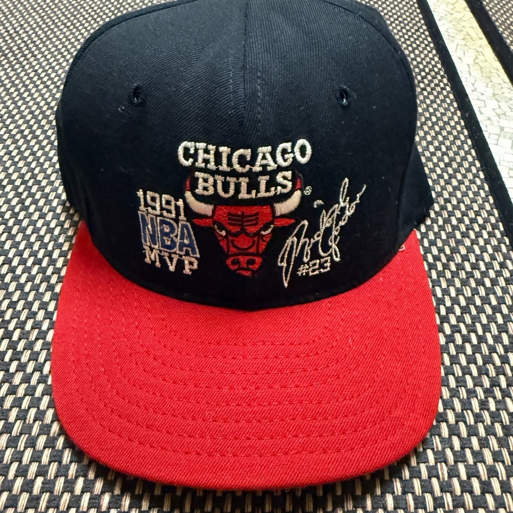 Michael Jordan Vintage Chicago Bulls 1991 MVP Cap with Red Brim